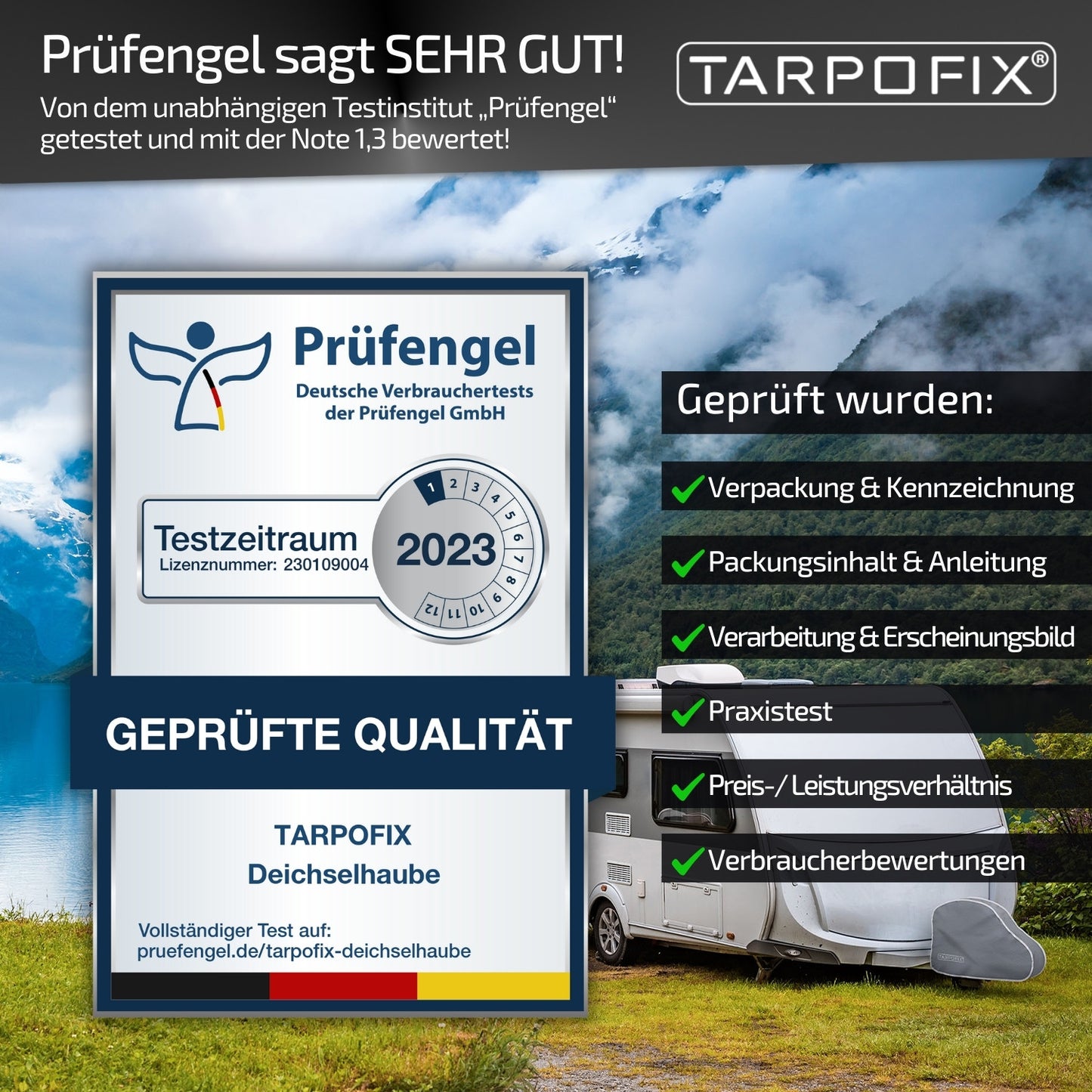 Deichselabdeckung groß für Pferdeanhänger Grau