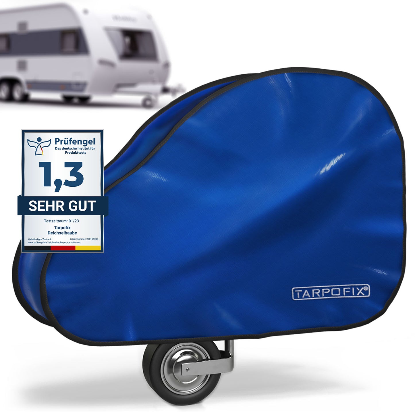 Deichselhaube Blau PVC für Anhänger und Wohnwagen Tarpofix