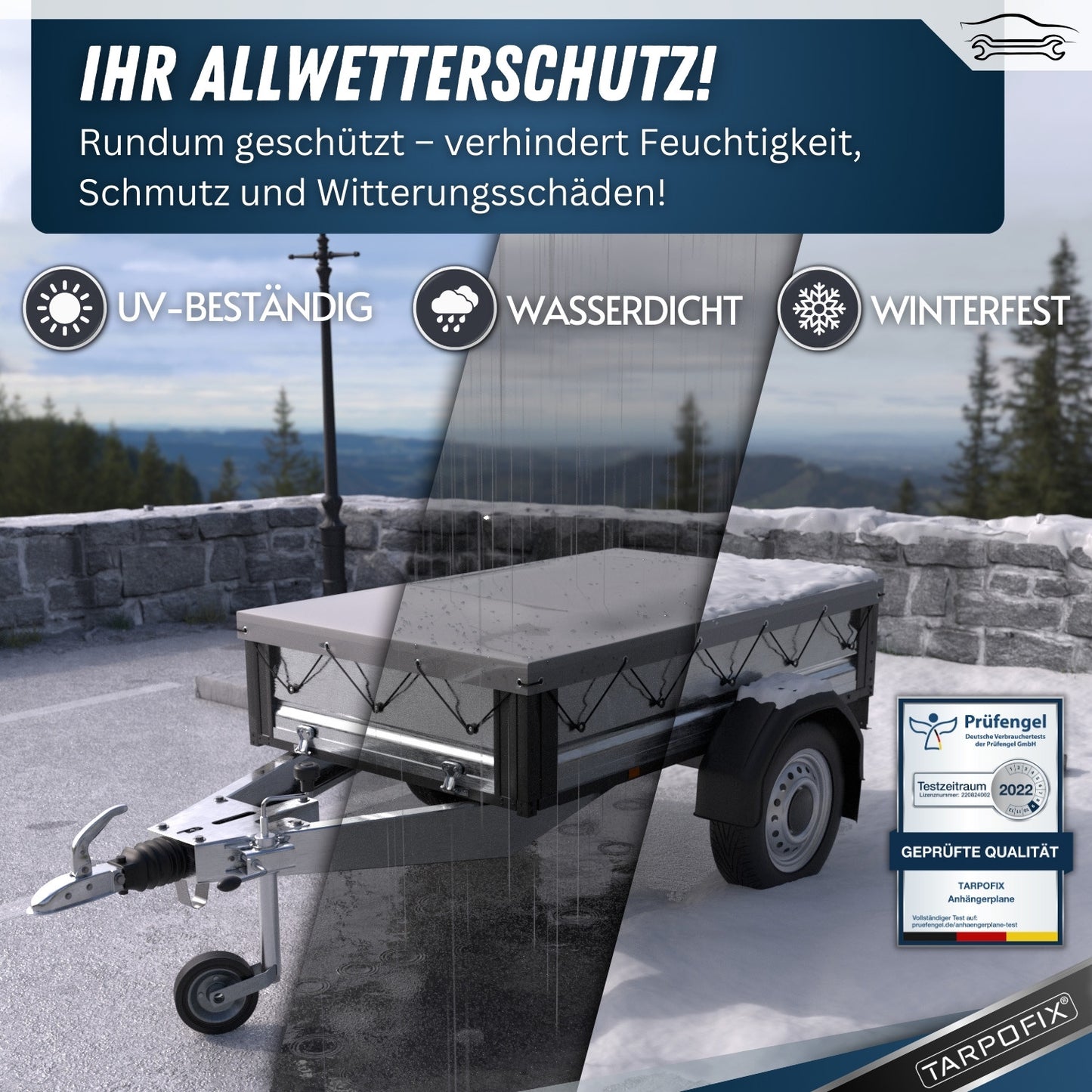 Anhänger Flachplane 217 x 117 x 8 cm