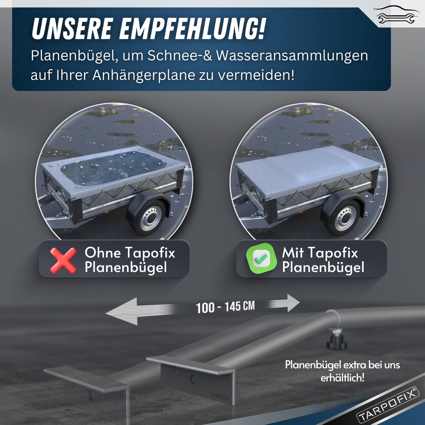 Anhänger Flachplane 217 x 117 x 8 cm