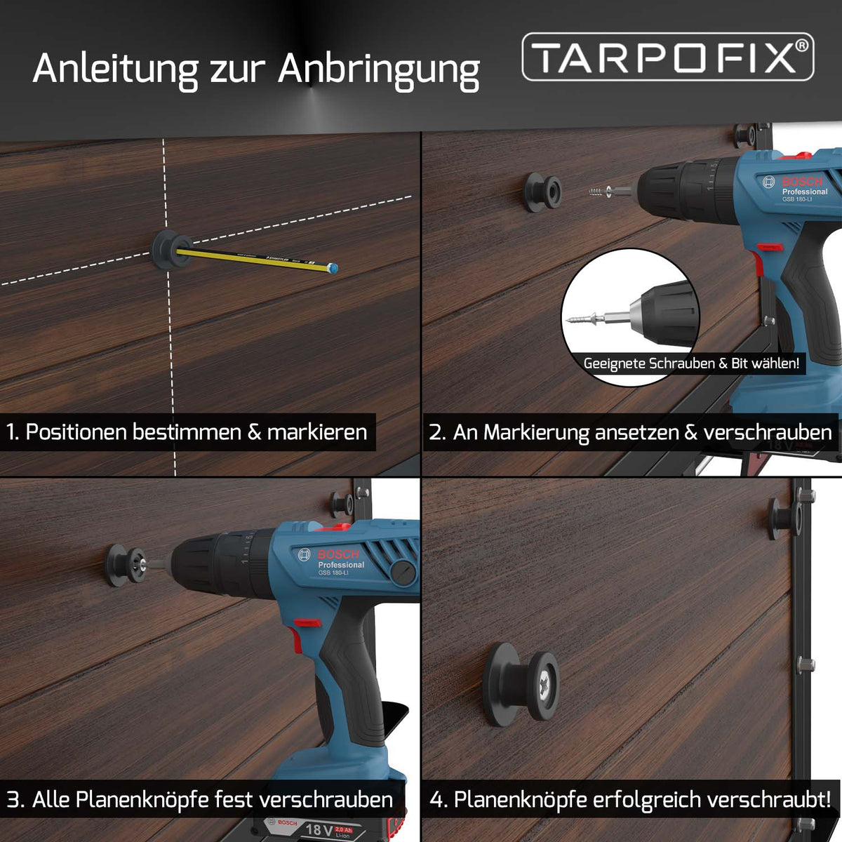 Planenknöpfe aus Hartkunststoff (20 Stk.)