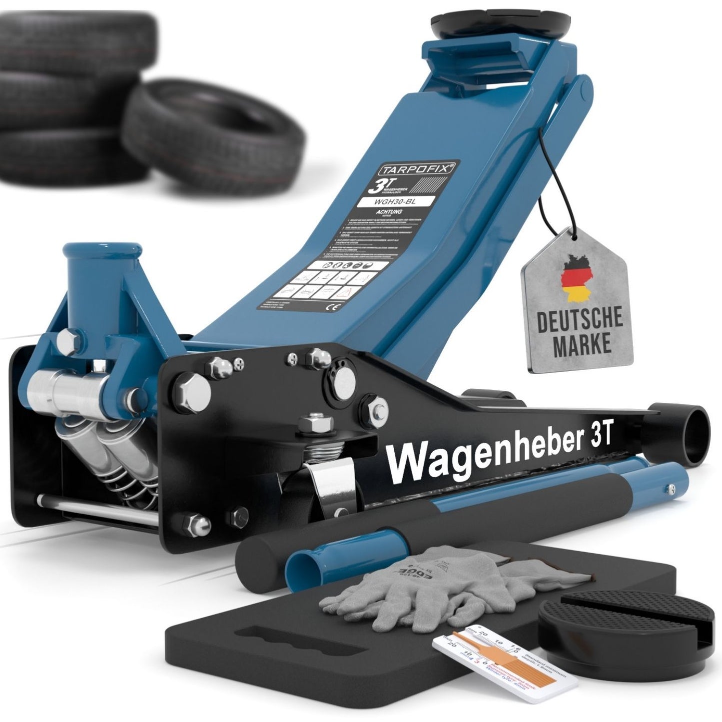 Wagenheber 3000kg Blau – Hydraulischer 3t Wagenheber Tarpofix