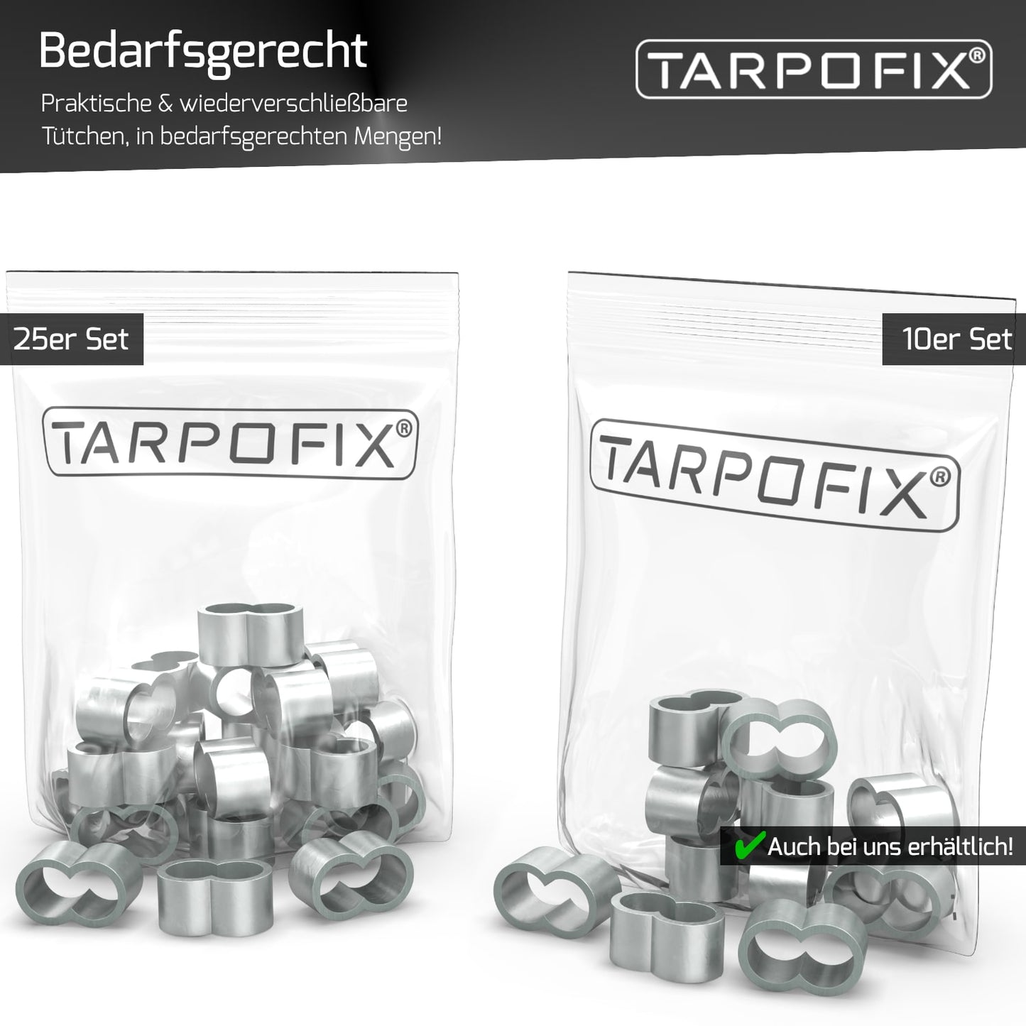 Würgeklemmen vorgeformt aus Alu (25 Stk.)