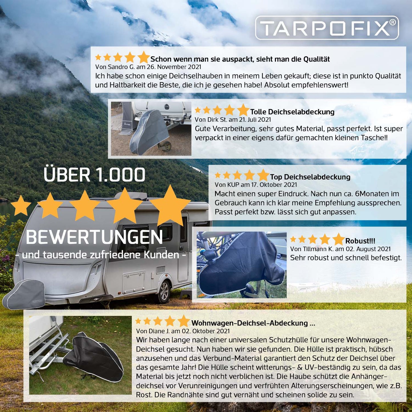 Deichselhaube Schwarz für Anhänger und Wohnwagen Schutz