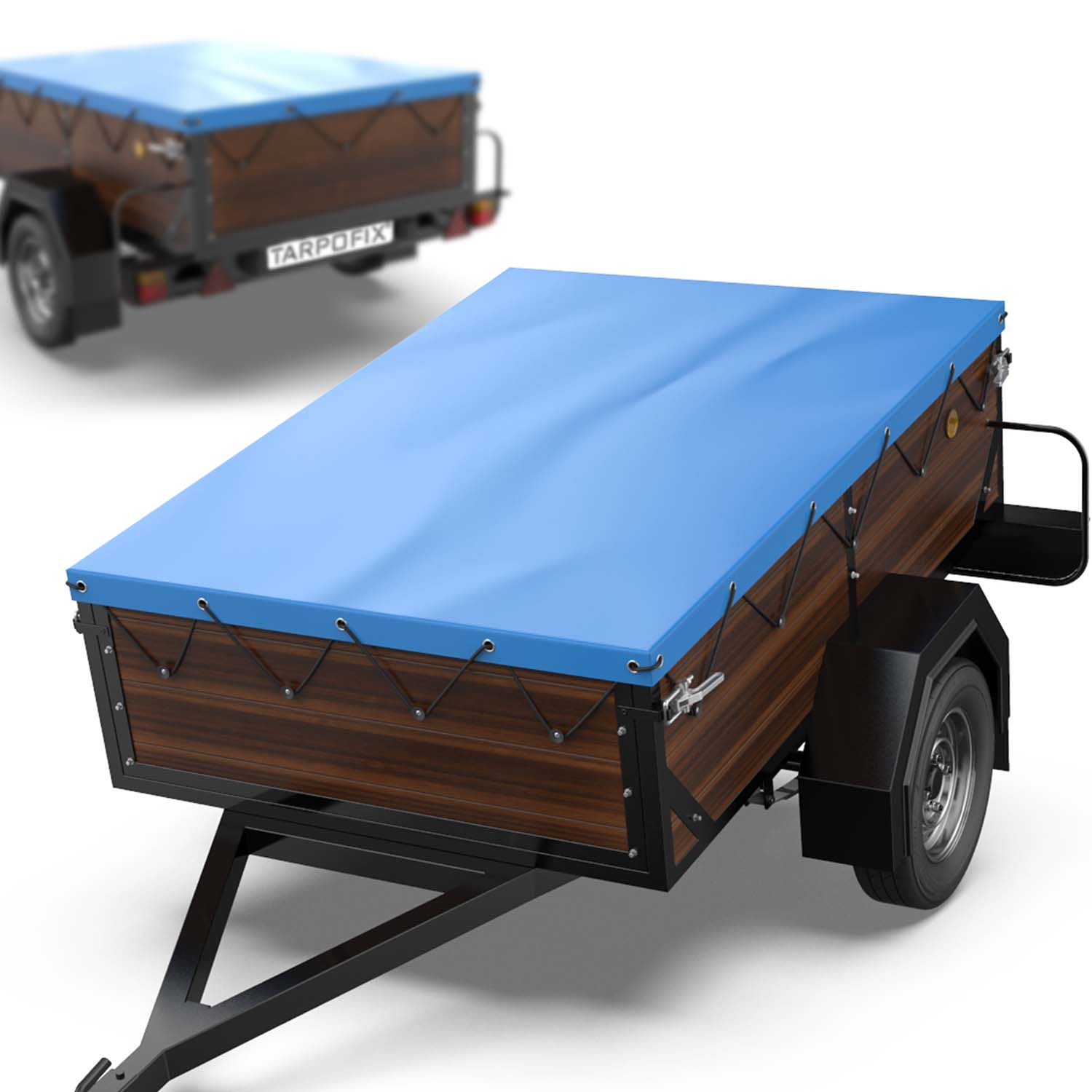 Tarpofix® Anhängerplane 217x117 cm + 1x Planenbügel | Anhänger Plane Tarpofix® Anhängerplane 217x117 cm + 1x Planenbügel | Anhänger Plane