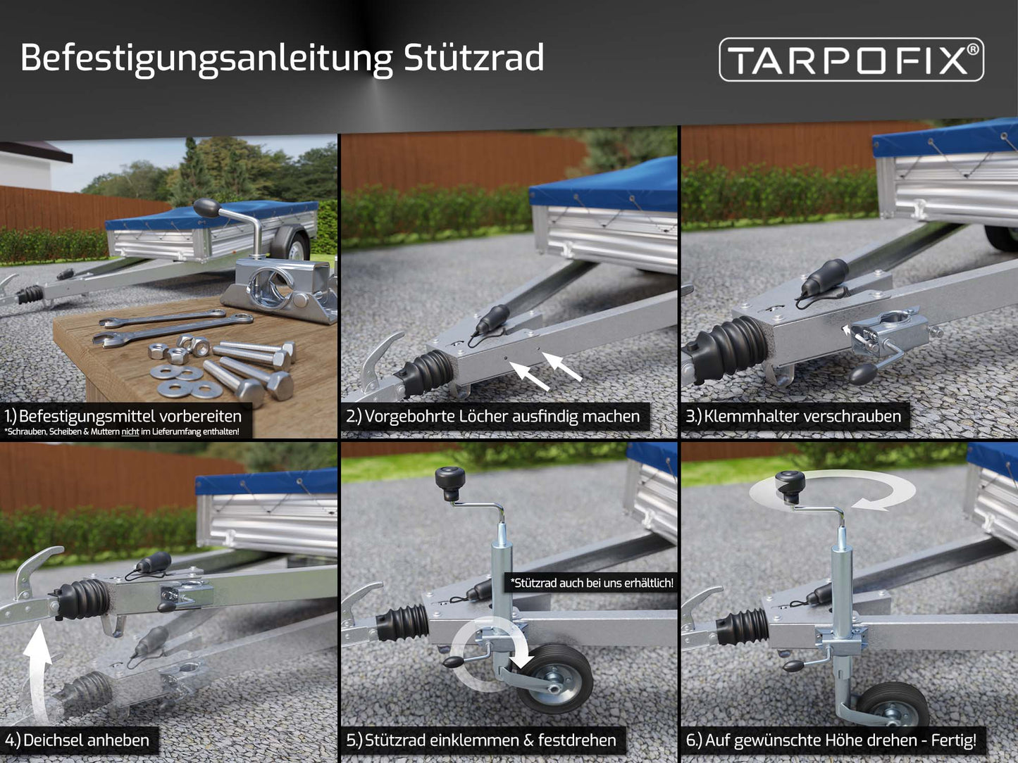 Klemmhalter aus verzinktem Stahl für Rohr Ø 48 mm