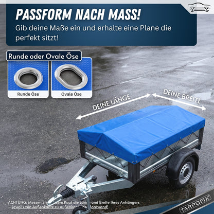 Flachplane nach Maß mit Spitzdach