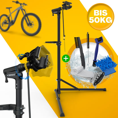 Fahrrad Montageständer für E-Bikes, Rennräder und Mountainbikes