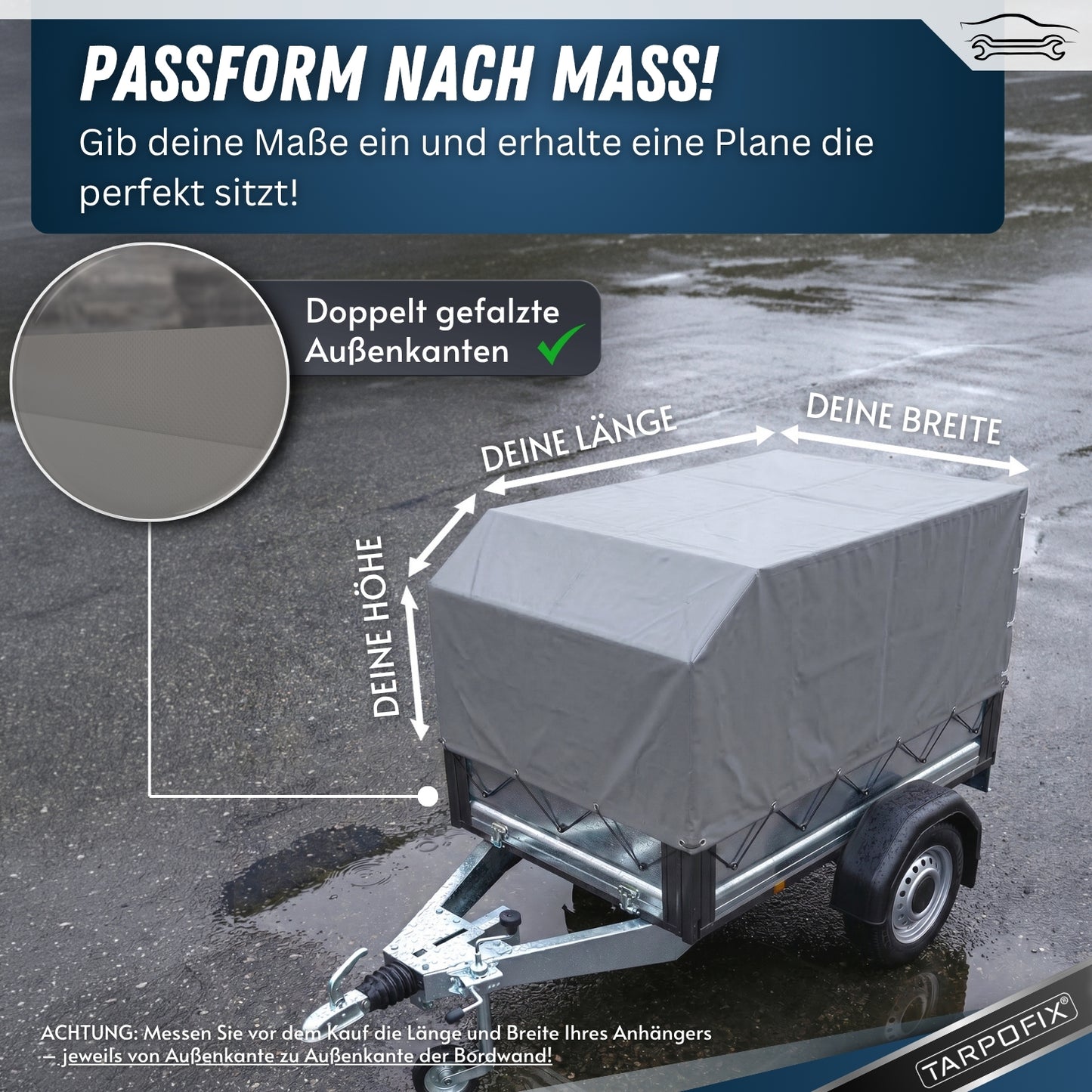 Hochplane nach Maß mit Windschräge