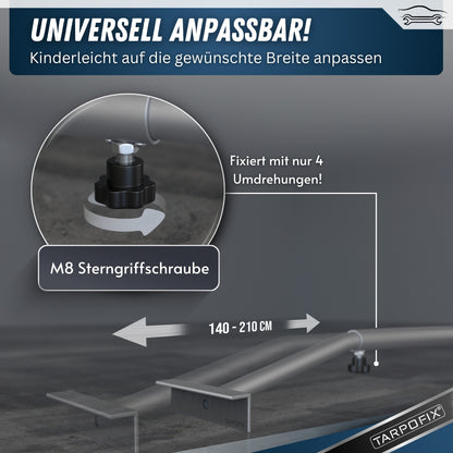 Anhänger Planenbügel 140 - 210 cm (3er Set)