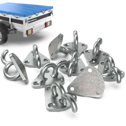 Dreiloch Planenhaken mit Öse (10 Stk.)