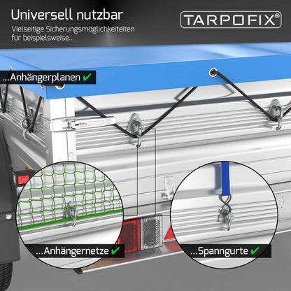 Dreiloch Planenhaken mit Öse (10 Stk.)