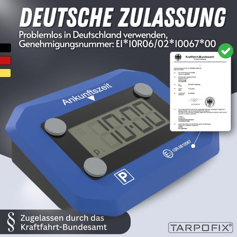 Parkscheibe elektrisch mit Zulassung