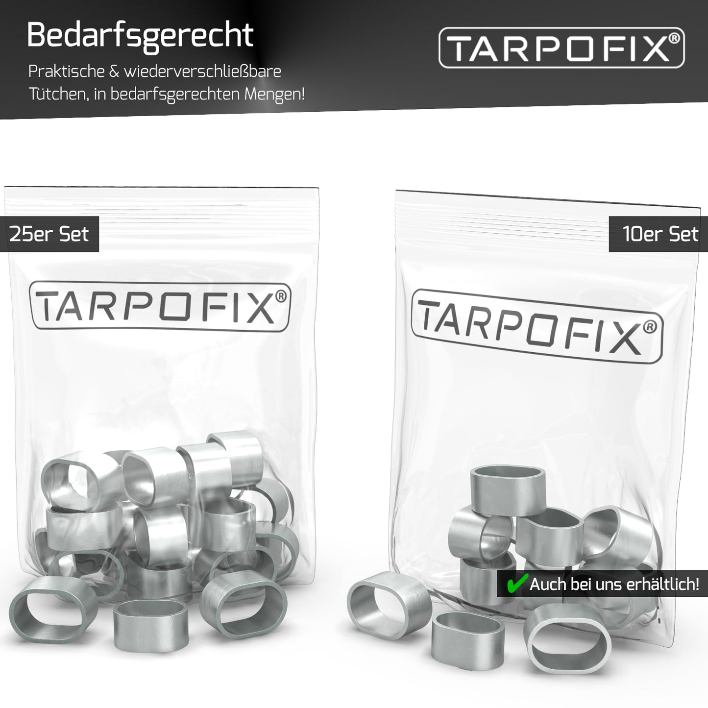 Würgeklemmen Oval aus Aluminium