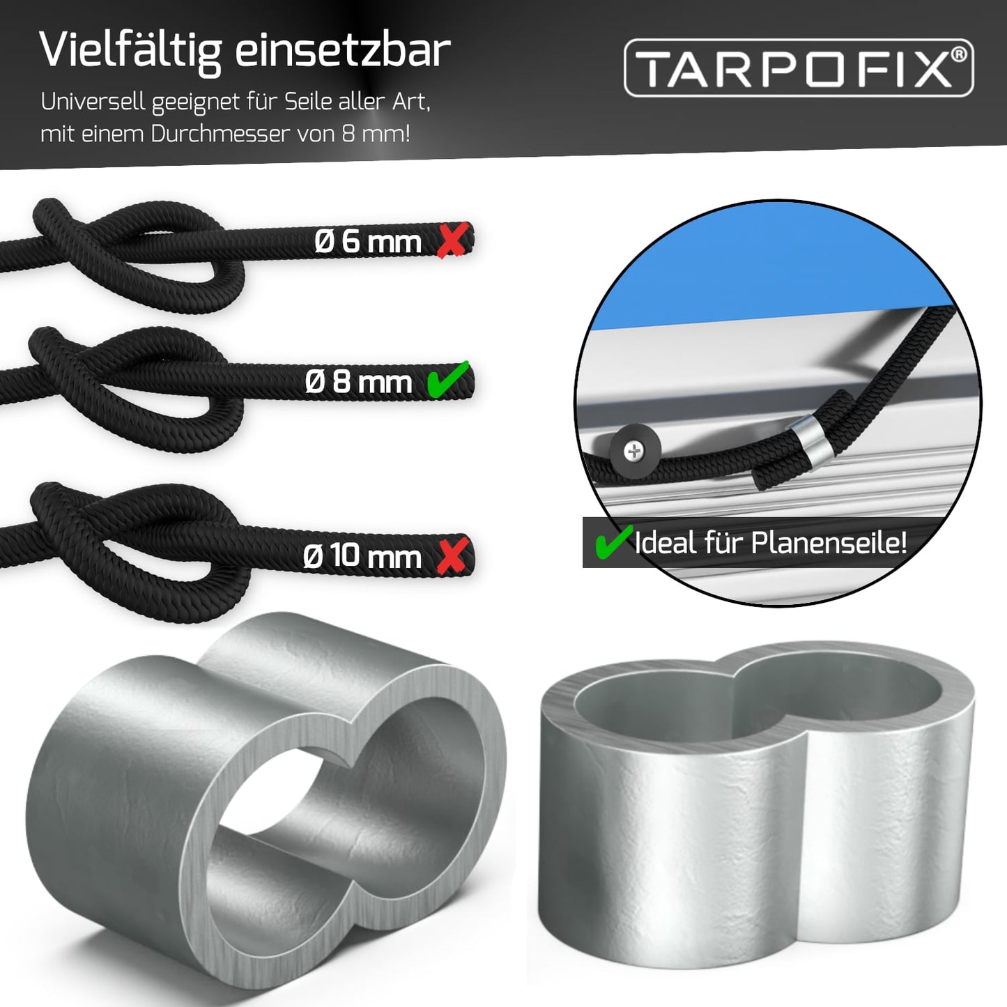 Würgeklemmen vorgeformt aus Alu