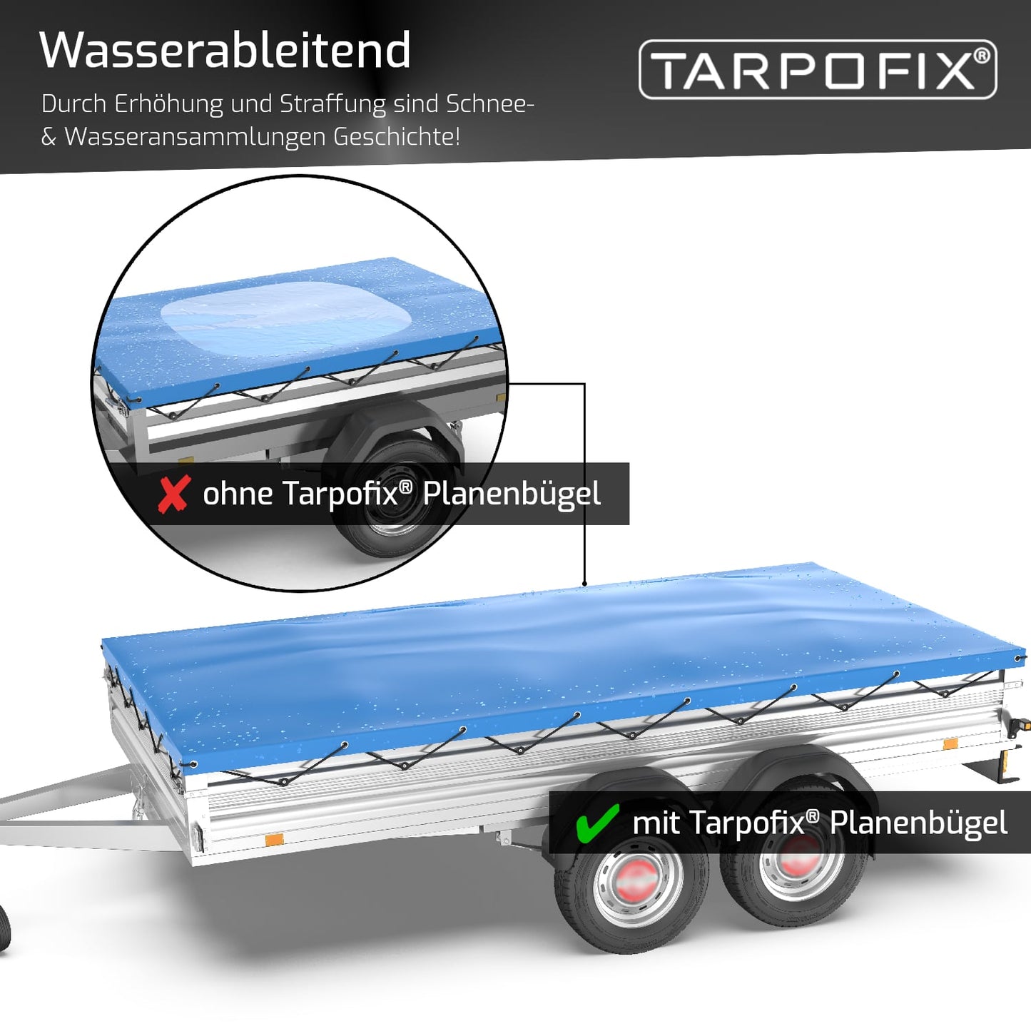 Anhänger Planenbügel 140-210 cm Aluminium 2er Set Tarpofix