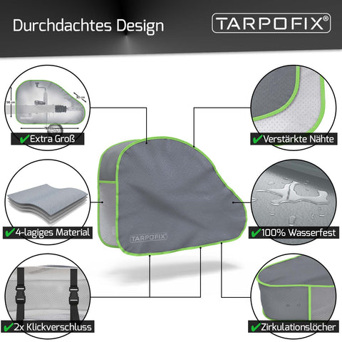 Deichselhaube Grau (Mit Reflektoren)