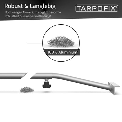 Anhänger Planenbügel 100 - 145 cm aus Aluminium von Tarpofix