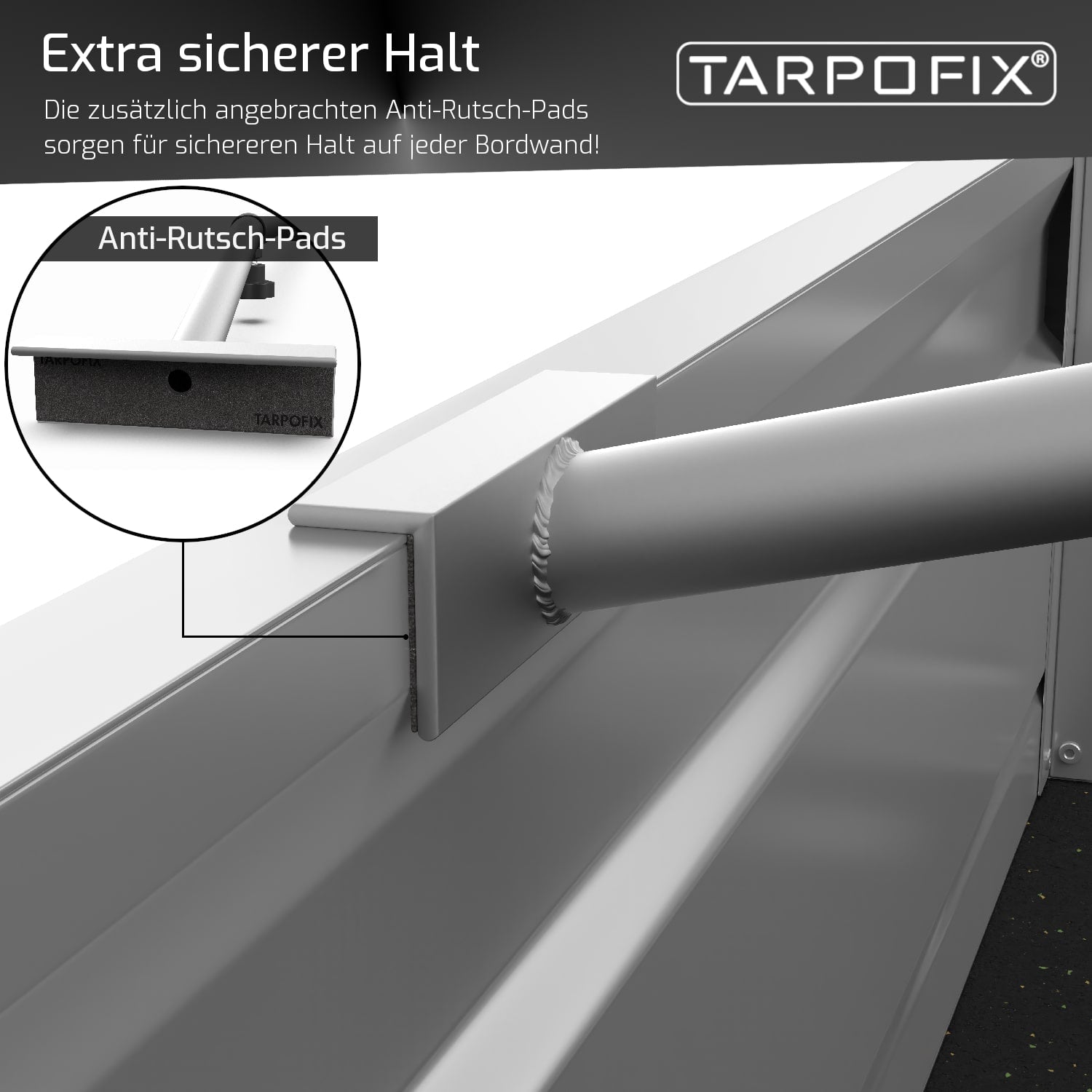 Tarpofix® Schutzplane Anhänger Planenbügel verstellbar von 100-145 cm  (1-St), Erhöhung & Straffung der Anhängerplane - robuste Flachplanenbügel  aus Alu - Spriegel für Planen