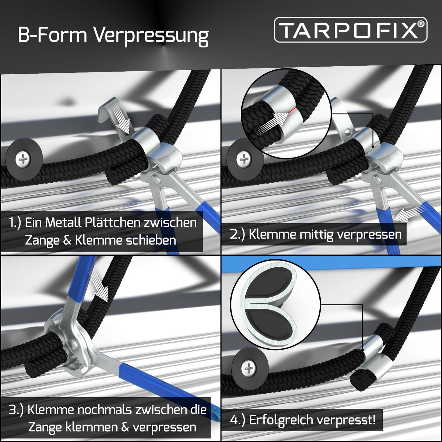 Würgeklemmen Oval aus Aluminium (10 Stk.)